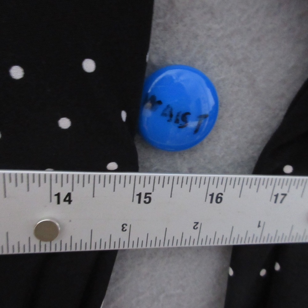 Lauren Ralph Lauren Dress 10 Black Polka Dot A Line Fit Flare Belted‎ Timeless - Picture 8 of 11